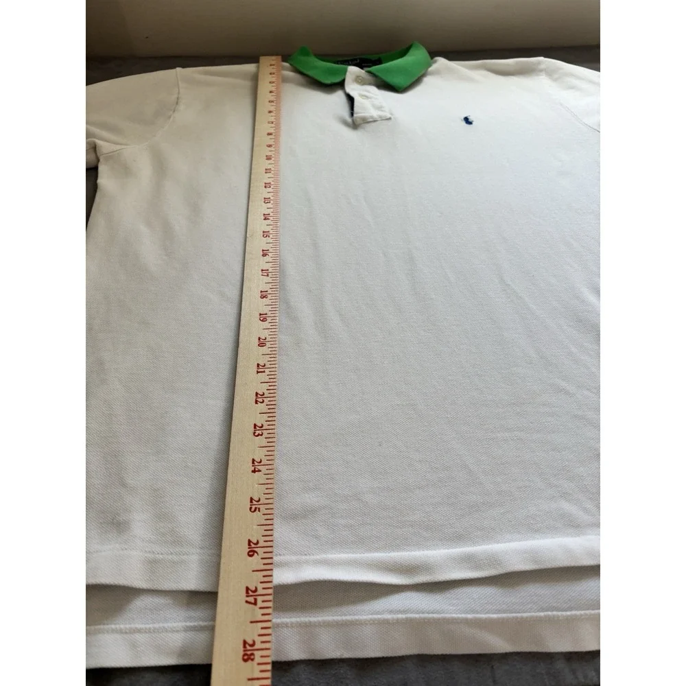 Vintage 90s Polo Ralph Lauren Mens Ringer Polo XL Shortsleeve Preppy Tennis